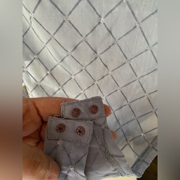 Semi-Sheer Fashion Pantyhose, Baby Blue, New - Picture 8 of 11